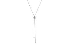  Tide Echo - Link necklaces - Silver / Rhodium plated - Zirconia - 53cm
